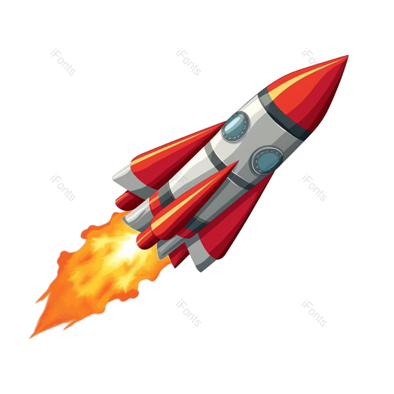 科技图片,卡通元素,火箭PNG,银色免抠素材